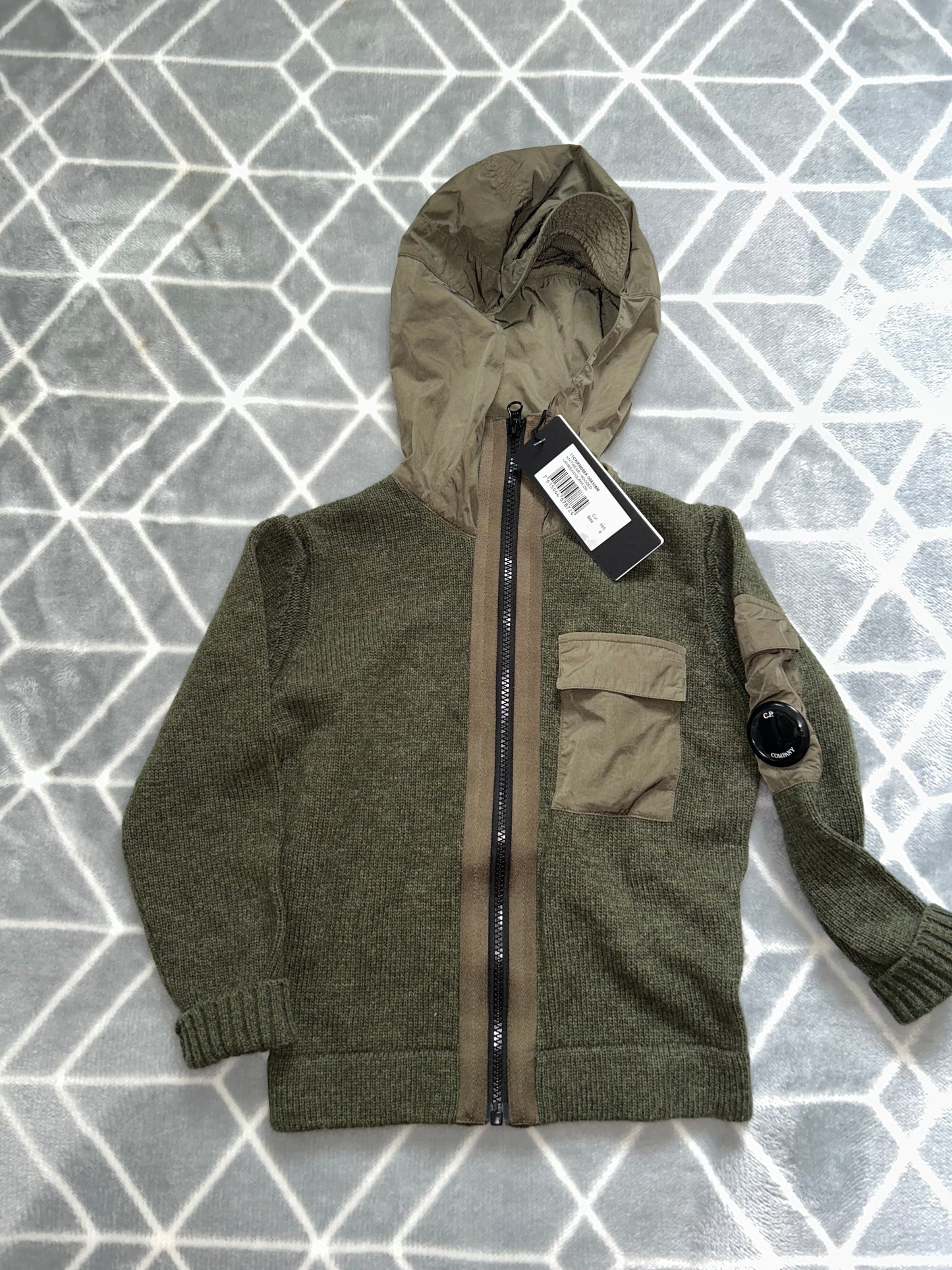 Cp company lambswool zip up hoodie