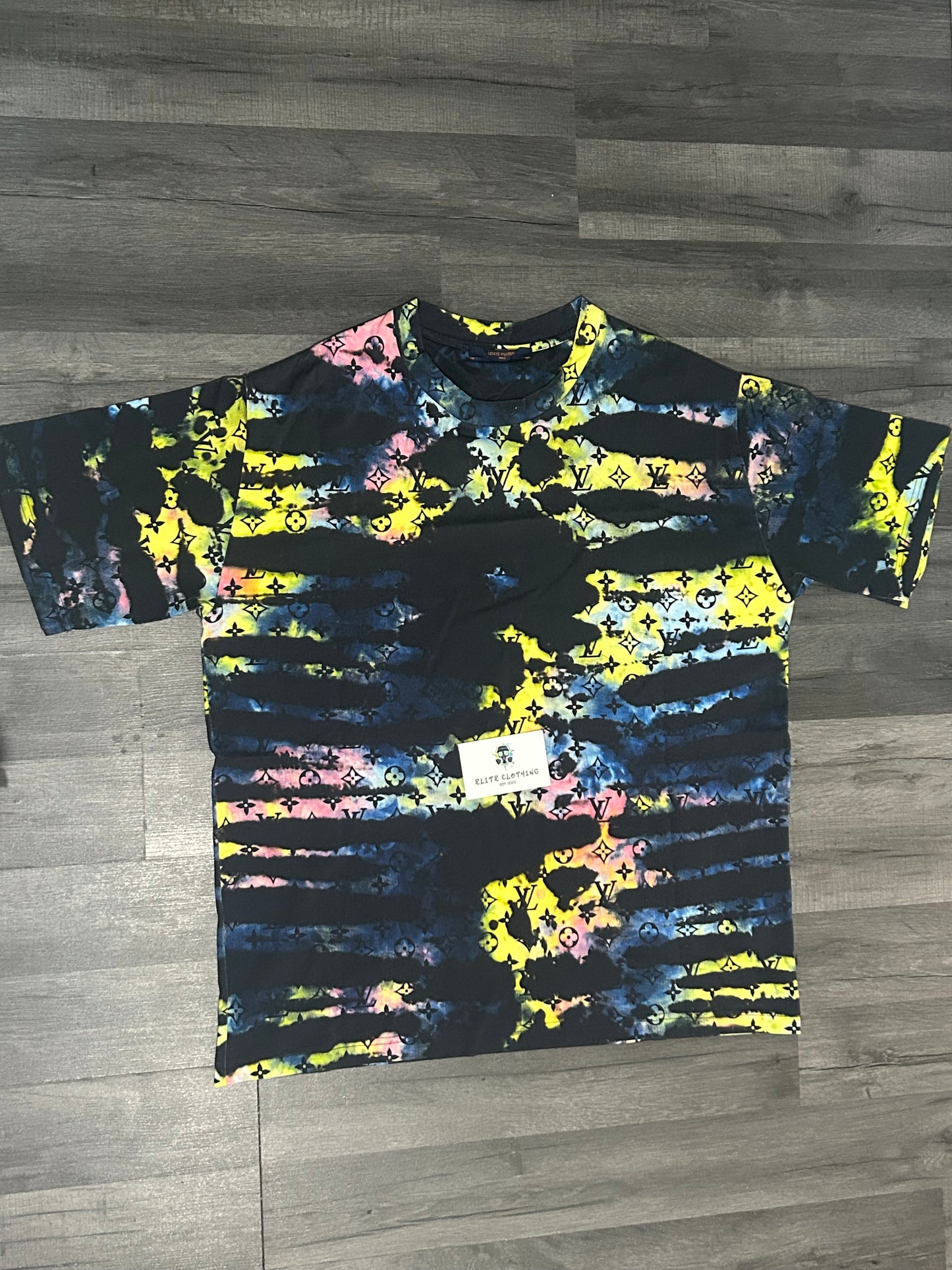 LOUIS VUITTON BY VIRGIL ABLOH MONOGRAM TIE DYE PRINTED T-SHIRT