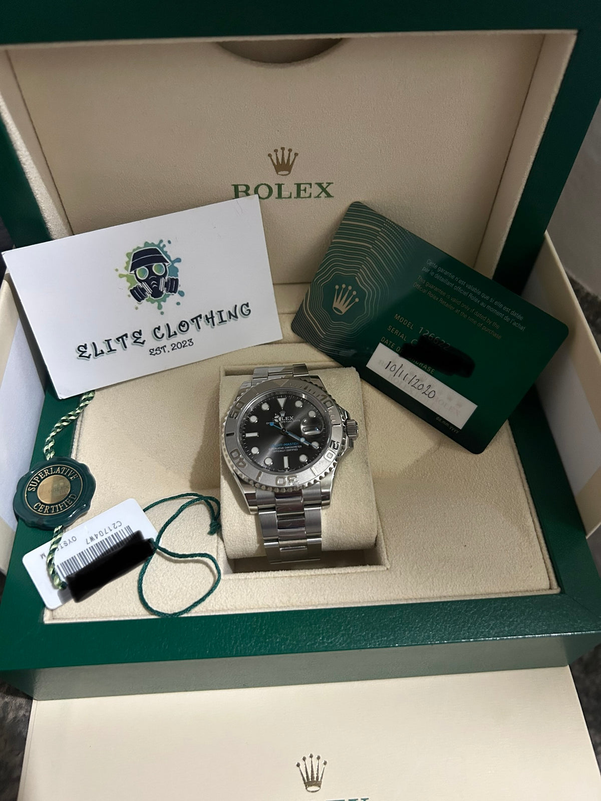 Rolex yachtmaster rhodium dial