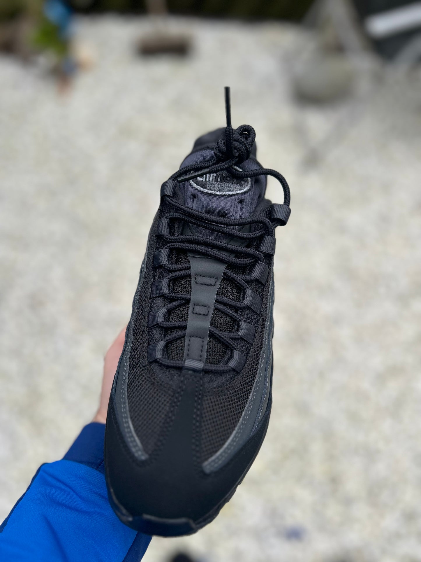 Air max 95s black and smoke grey