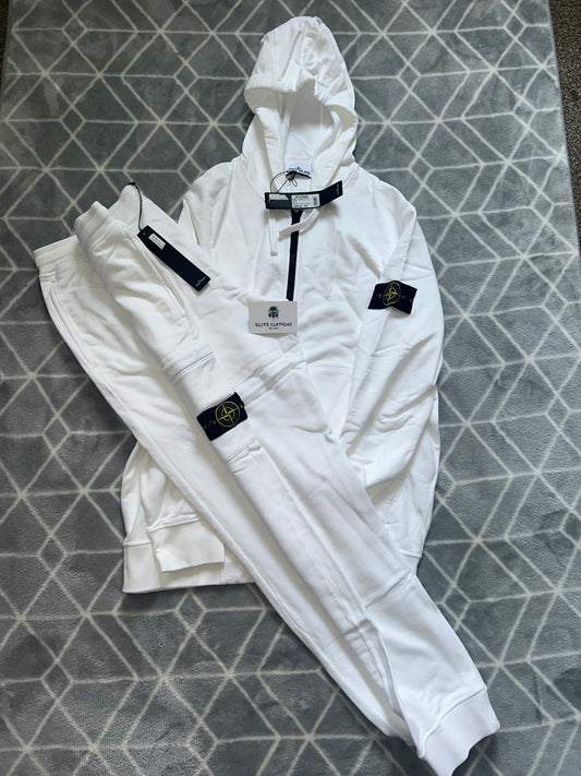 Stone island zip up hooded tracksuit