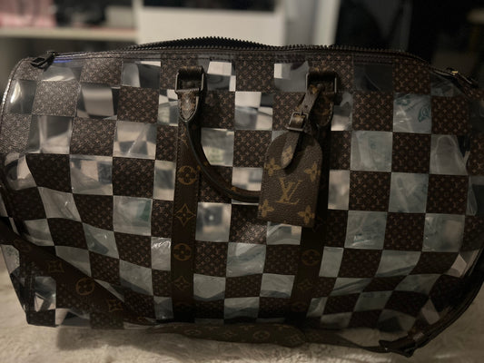 Louis Vuitton travel bag monogram chess hold-all