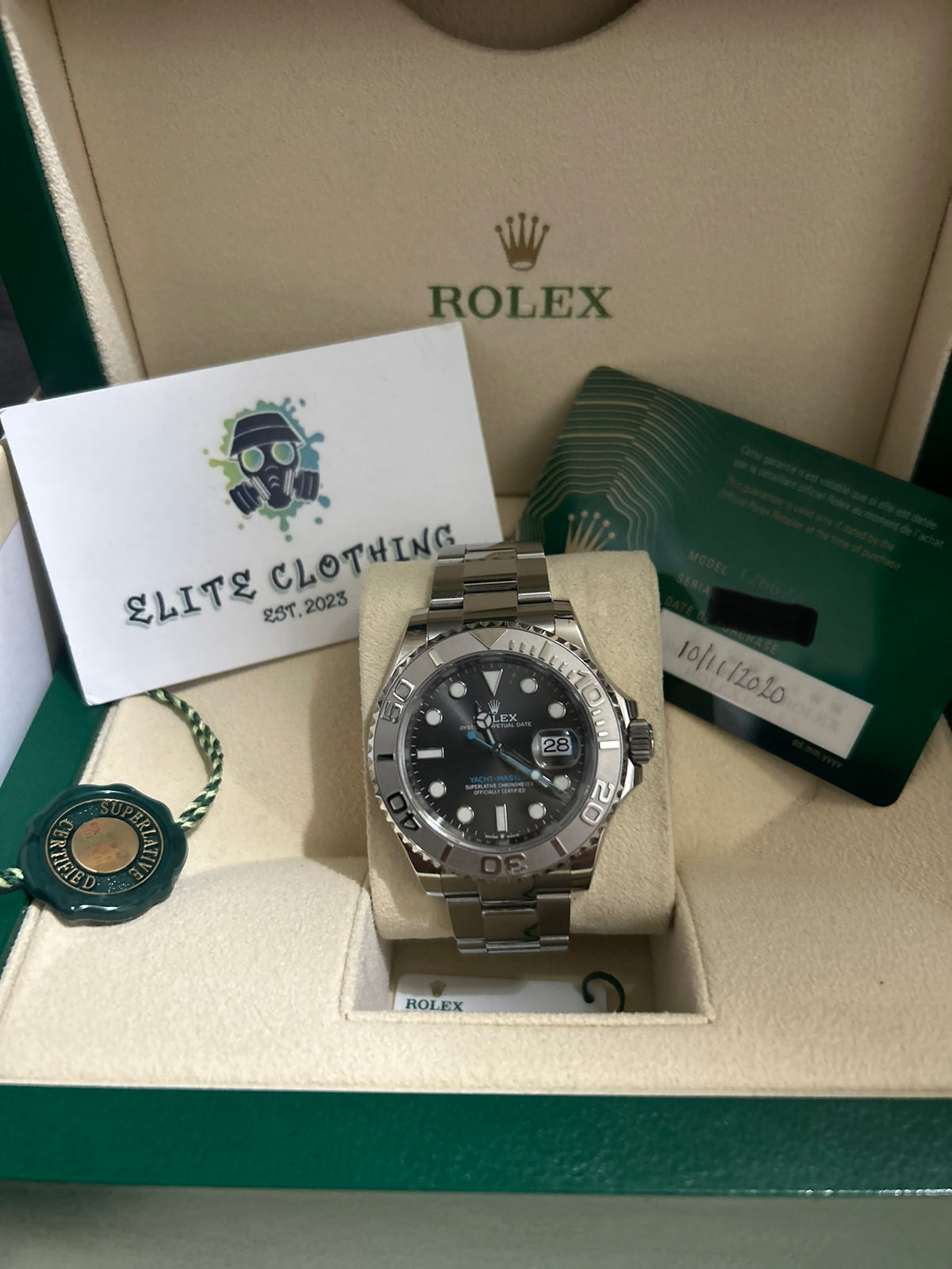 Rolex yachtmaster rhodium dial
