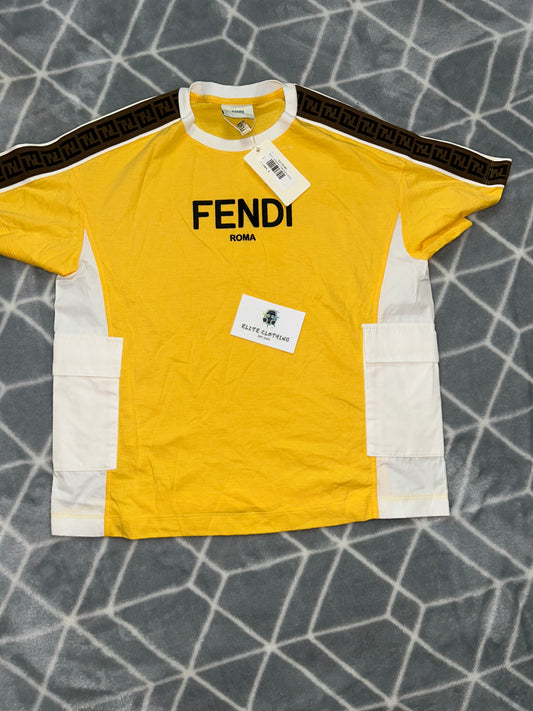 Girls Fendi yellow pocket t