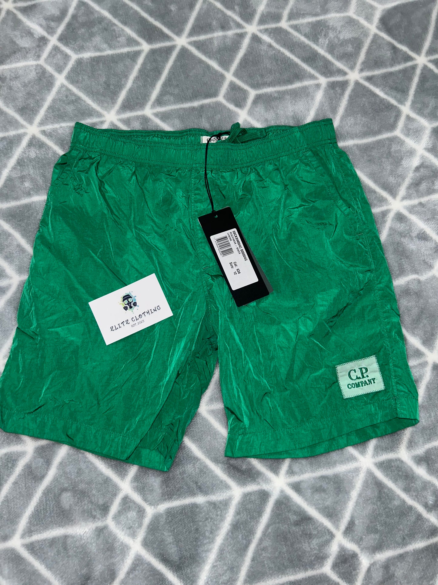 Cp company chrome green swim shorts