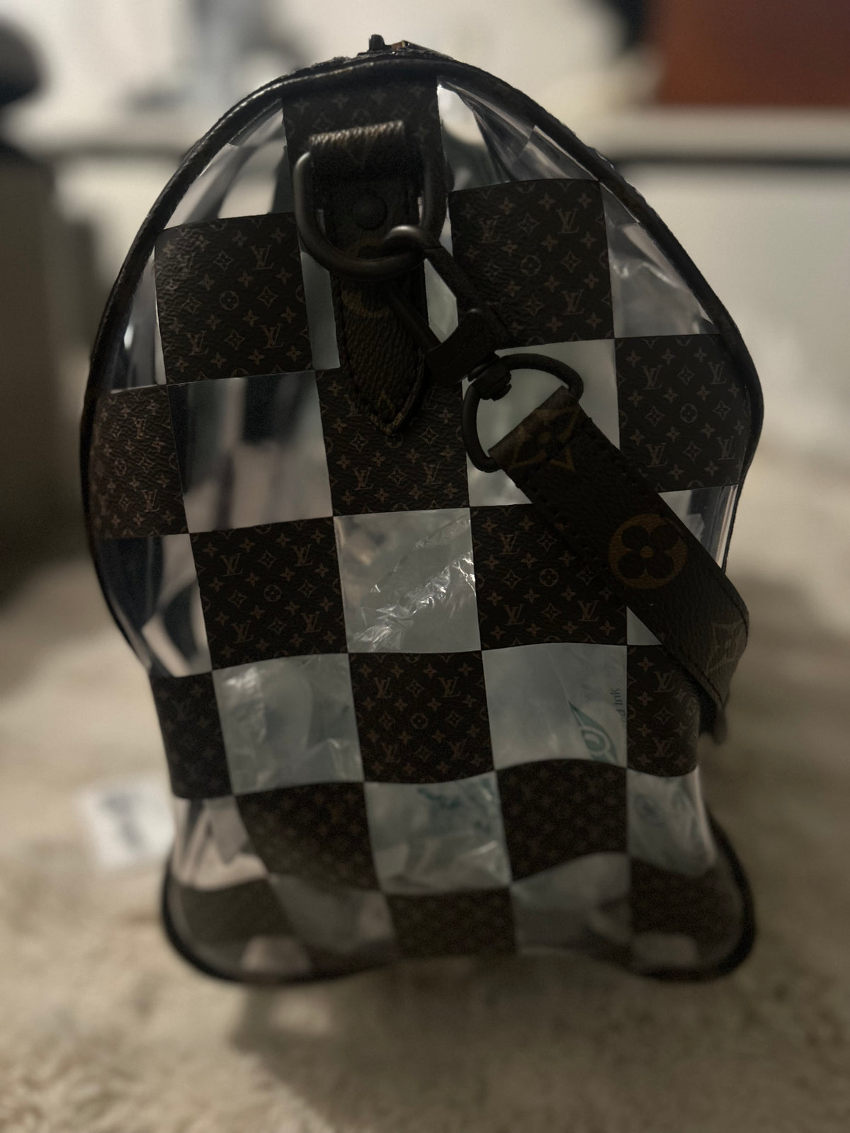 Louis Vuitton travel bag monogram chess hold-all