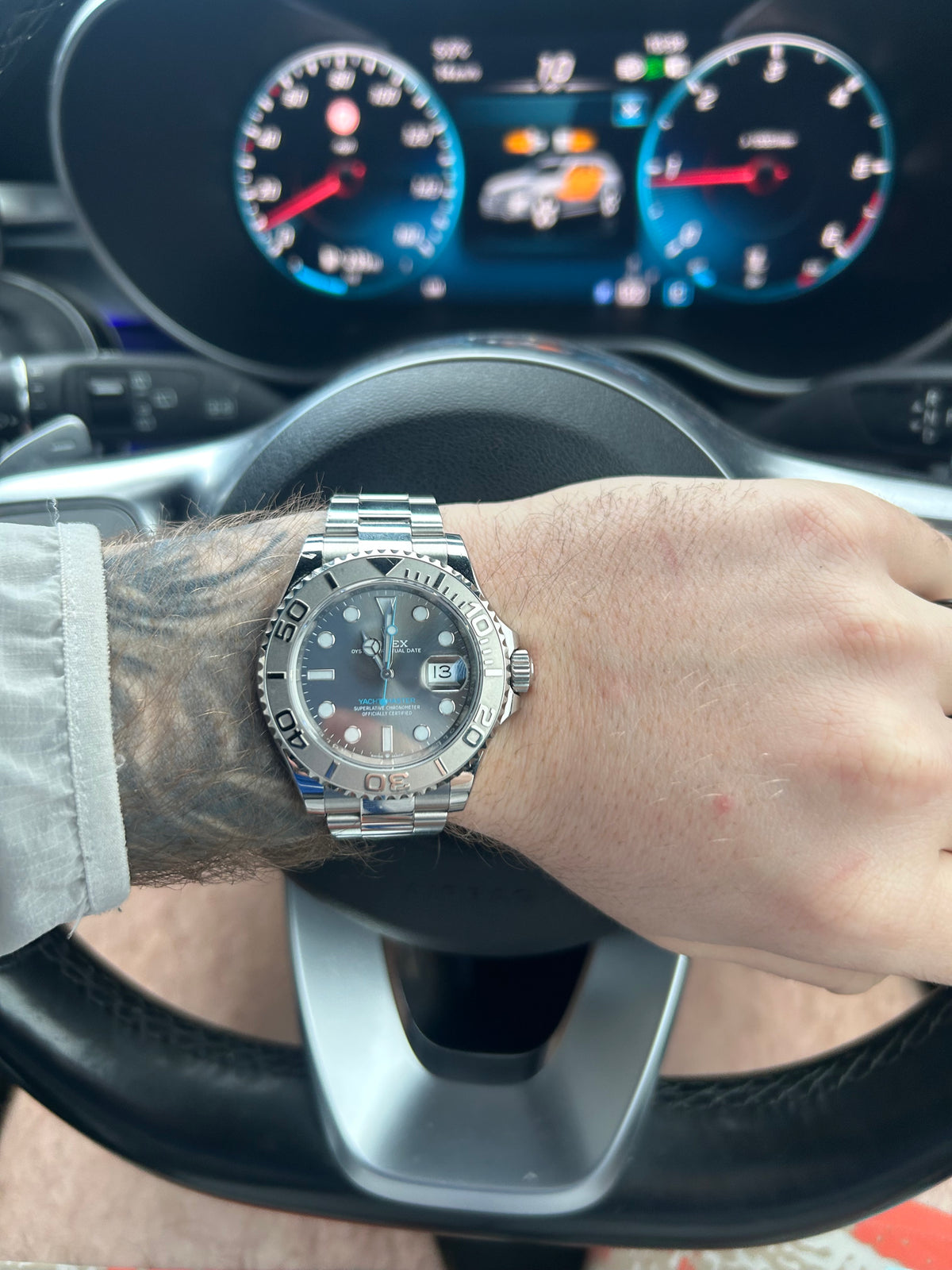 Rolex yachtmaster rhodium dial