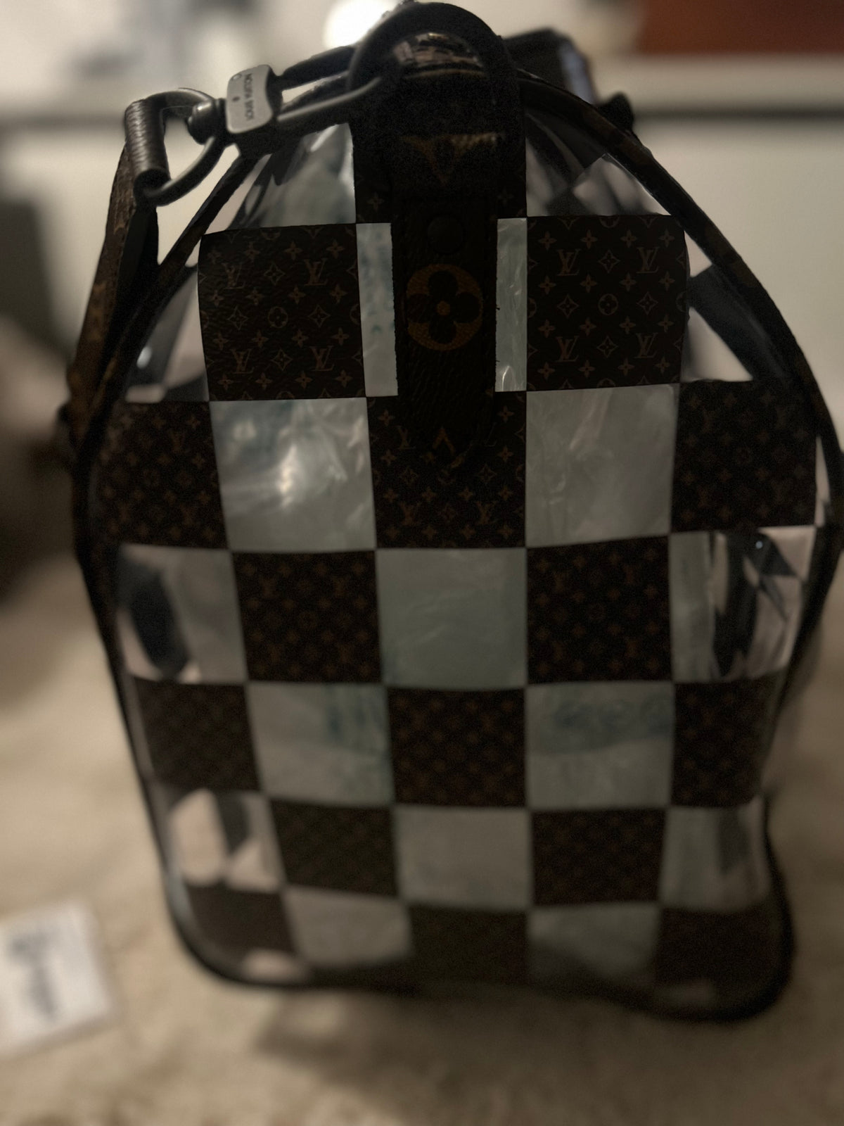Louis Vuitton travel bag monogram chess hold-all