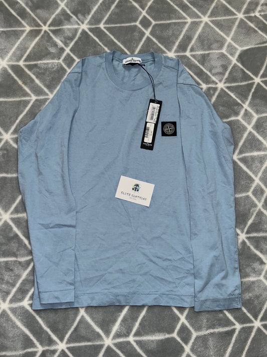 Stone island logo long sleeve t shirt