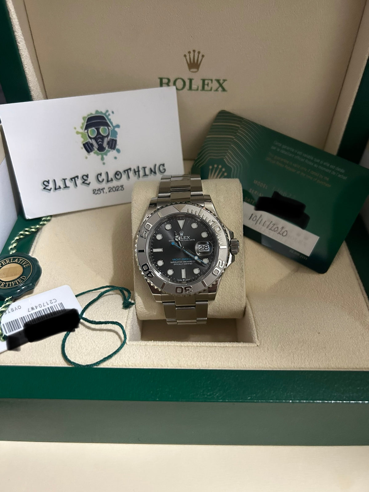 Rolex yachtmaster rhodium dial